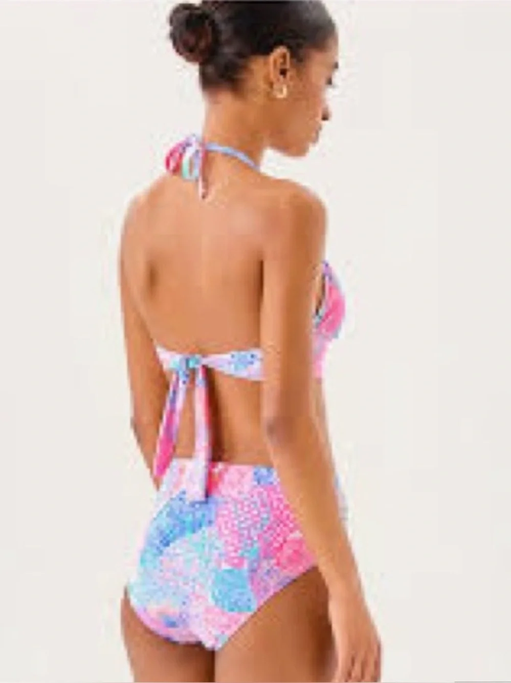 Lilly Pulitzer Two Piece Bikini in Multi Rose of the Seas size Women’s 14 - Picture 4 of 12